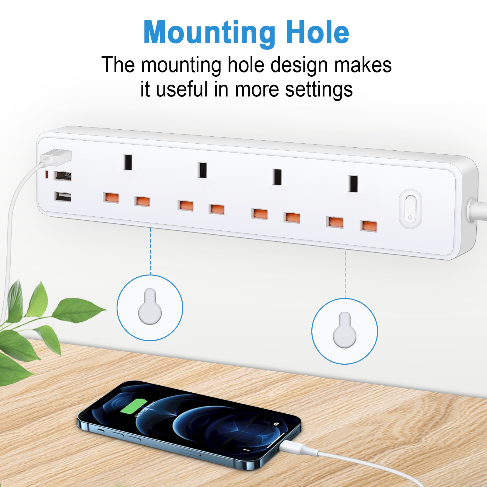 Power Strip Electric Socket UK - Power Tools Extension ulasan dan harga