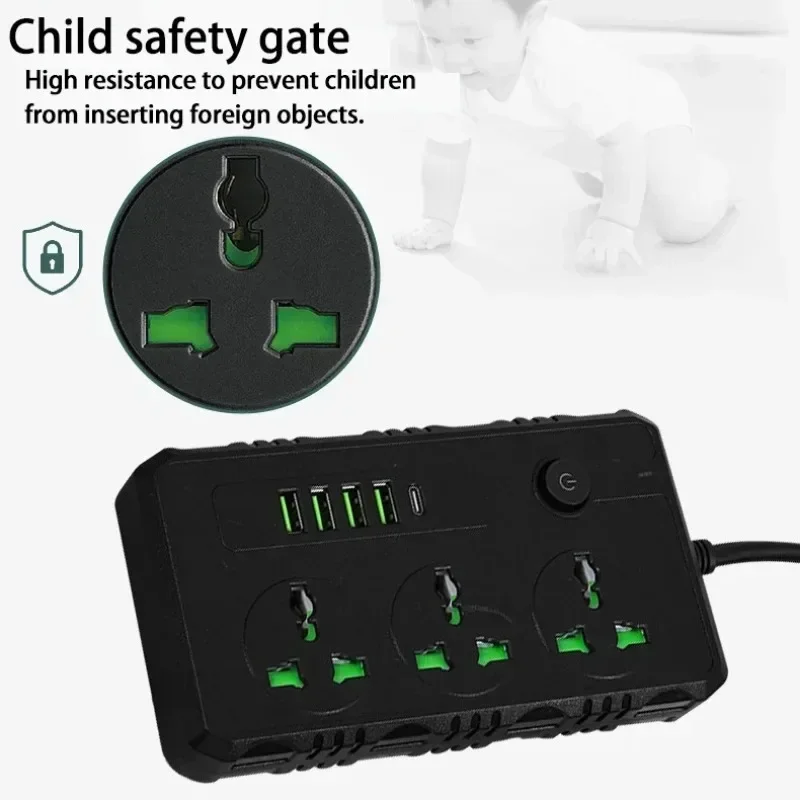 Power Strip with 4 USB and 1 T - Power Tools Extension ulasan dan harga